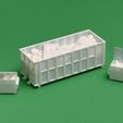 VARIOUS_DUMPSTERS.JPG VÁRIOS CONTENTORES DE LIXO À ESCALA 1:87 HO