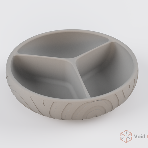 Divided Snack Bowl | Wave pattern