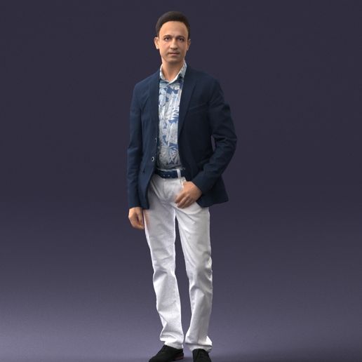 0000.jpg 000368 Standing Man in Blue Jacket Realistic 3D Scan