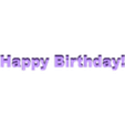 TIltedText_Birthday_text.stl Geschnittener und gekippter Text V2 - anpassbar
