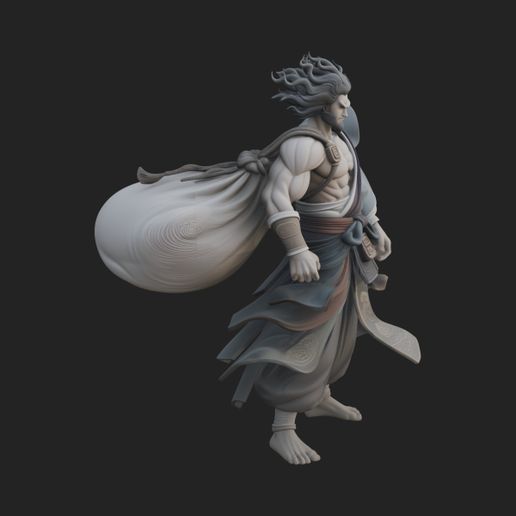 Wanderer with Sack Statue Design 1 - 3D Print Model