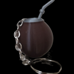 Mate01.png STL file Keychain matte, 2 colors・3D printable design to download