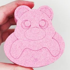 beartubesample.jpg STL file Bath Bomb Mold Hybrid Teddy Bear in Floaty Ring・3D printer model to download