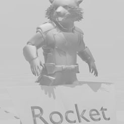 Rocket-2.jpg Archivo STL gratis Rocket Racoon (Guardianes de la Galaxia 3)・Diseño de impresión 3D para descargar