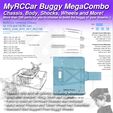 MRCC_Buggy-MegaCOMBO_14.jpg MyRCCar OBTS Buggy Mega COMBO, including Chassis, Body, Shocks, Wheels, HEX, and Motor Pinions