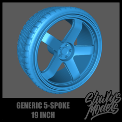 Generic-5-Spoke.png Fichier STL Générique 5-Spoke 19 Inch・Plan pour impression 3D à télécharger, SlowlysModels
