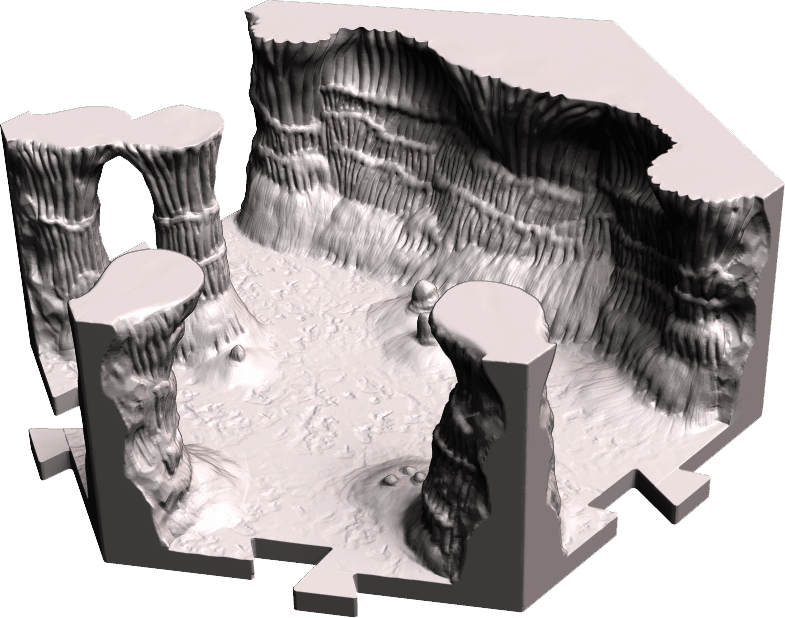 CAVE-TILE.png 3D file PuzzleLock Caves・3D printing model to download, Zandoria
