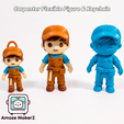 AmazeMakerZ_Carpenter_Flexi01.png Carpenter + Keychain 3MF | Multicolor 3D Printing