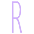 R.stl Letters and Numbers ALIENS | Logo