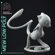 Eg ane OBSESSION @ PRINTEDOBSESSION.CO.UK Mew - Pokemon - Low Poly Fan Art