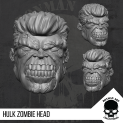 1.png OBJ-Datei Hulk Zombie Kopf für 6 Zoll Action Figuren herunterladen • Design zum 3D-Drucken, DonmanArtCollectibles