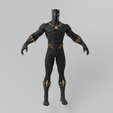 Black-Panther0003.png Black Panther Lowpoly Rigged