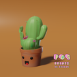 Cactus0.png STL file Cute Happy Cactus・3D printable model to download