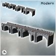 1-PREM.jpg Modern modular brick bridge with multiple pillars and stone railing (7) - Modern WW2 WW1 World War Diaroma Wargaming RPG Mini Hobby