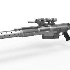 1.jpg Archivo 3D Rifle Sniper Blaster A300 de la película Rogue One 2016・Plan de impresora 3D para descargar, CosplayItemsRock