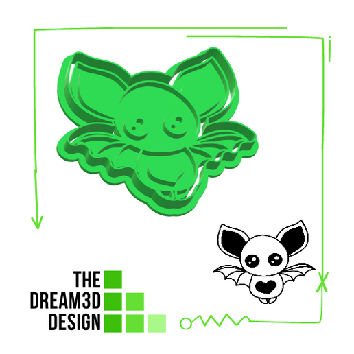 BAT IN LOVE COOKIE CUTTER / COOKIE CUTTER 3D model