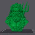 Poseidon1.png Бюст Посейдона - мифологический греческий бог 3D модель