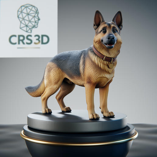 German Shepherd Realistic Dog Statue - Alsatian Shepherd Anatomy