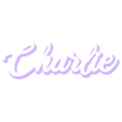 text_second.stl "Charlie" Name Script Lightbox, Led lamp