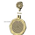 volume1.jpg Iced cluster bail Art deco pattern N02 memory pendant 3D print model