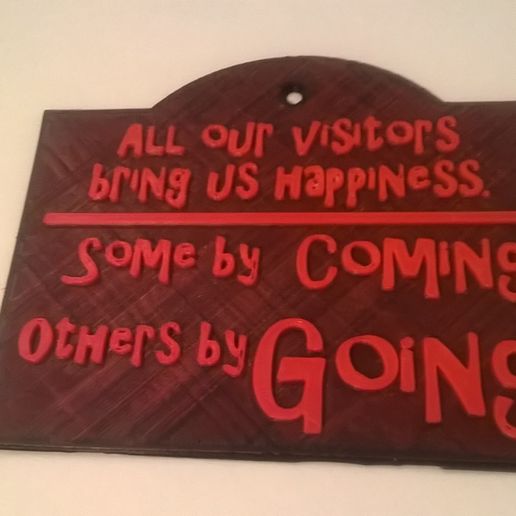 Visitors Bring Happiness Sign - 3D model önizlemesi