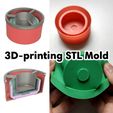 357-F8-1-15-сeек-28.8.2023авг.jpg STL Tealight candle Holder silicone mold. 3D-printing STL files. Silicone pouring frame. Mold DIY for concrete Tealight, Soywax, Plaster