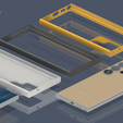 3-in-1-2.png STL file Samsung Galaxy s23 ultra case set (3in1)・3D printer design to download
