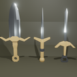 Pack-espada-de-ferro.png Swords pack 5 Iron and Golden Wood Sword Low-Poly Free