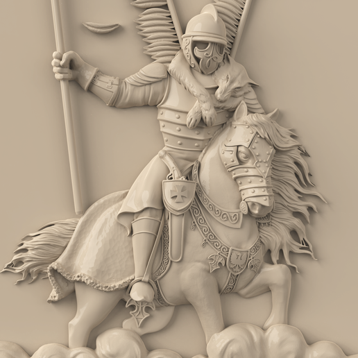 Polish-hussar-stl.934.png 3D Model STL  file Polish Hussar