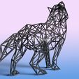 wolf-5.jpg Wolf - Resin print - Wire art