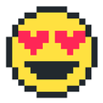 Emoji-Apaixonado.png SMILING FACE WITH HEART-EYES EMOJI PIXELART 3D