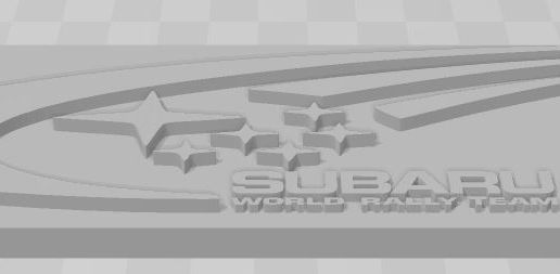 Subaru WRC plate 3D model preview