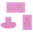 Ballet-Set-Debosser.png Ballet Cookie Cutter Set (Both with the Debossers!!!)