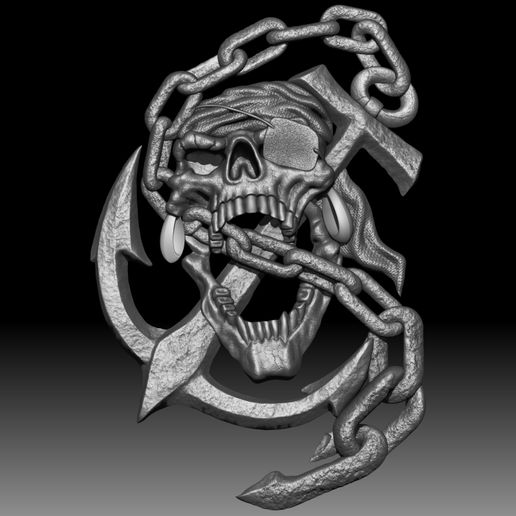 1.jpg Пиратская эмблема барельеф