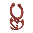 septum_fem_jewel_45_bitch v4-10.png Faux crochet nasal Faux mamelon PIERCAGE Femme Septum Barbaella Homme Non-perçage Bijoux corporels Bondage Poids femJ-45 3d print cnc