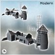 1-PREM.jpg Set of farm buildings with ruined house and stone mill (5) - Modern WW2 WW1 World War Diaroma Wargaming RPG Mini Hobby