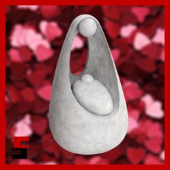 2.jpg Fichier STL Sculpture d'amour Décoration de la maison Cadeau de la Saint-Valentin Cadeaux de couple・Design pour imprimante 3D à télécharger