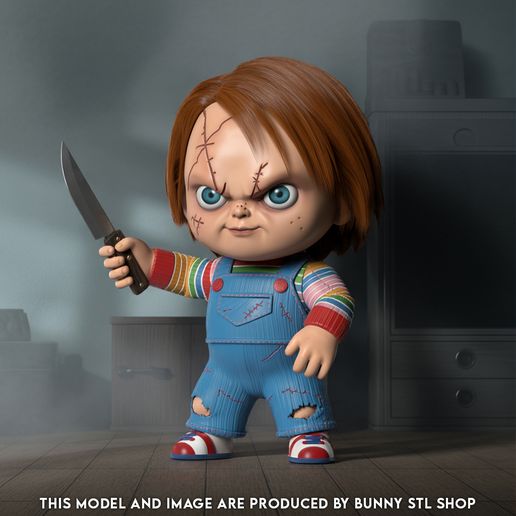 ▶️ Chibi Chucky – Child's Play・ STL File for 3D printing