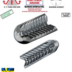 High_power_Shockwave_a1.jpg STL-Datei HOCHLEISTUNGS-LUFTGEWEHR-SCHALLDÄMPFER .22!・3D-druckbares Modell zum Herunterladen