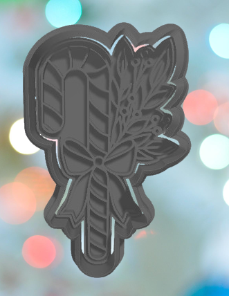 🎄 Christmas Candy Cane Greenery Cookie Cutter・ STL File for 3D printing ...
