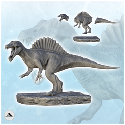 0-17.png STL-Datei Spinosauridae Dinosaurier (17) - Hochdetaillierte prähistorische Tiere HD Paleoart・Modell für 3D-Drucker zum Herunterladen
