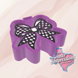checkered-bow1.png Checkered Flag Racing Bow Freshie Mold