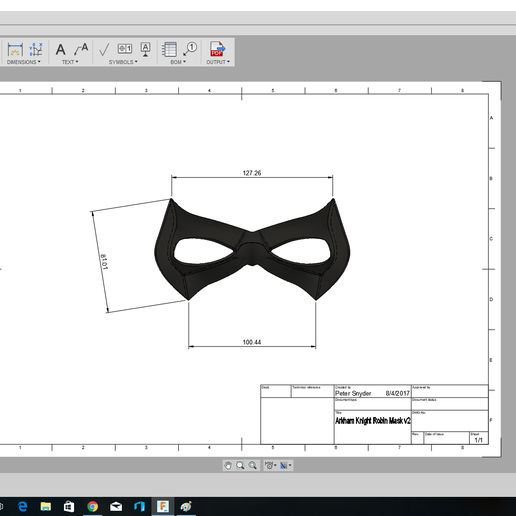 d1.png Télécharger fichier STL Arkham Knight Robin Mask • Objet à imprimer en 3D, VillainousPropShop