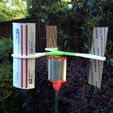 v5turbinebuilt_display_large.jpg Free STL file Modified Vertical Axis Wind Turbine (1/4" Motor Shaft)・Design to download and 3D print