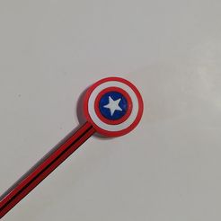 Capuchones-Cap-America-(3).jpg STL file Captain America Pencil Cap・3D printing idea to download