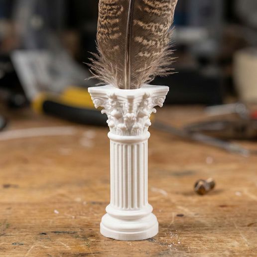 Corinthian Column Pen Holder 🏛️