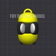 3D_printed_cute_bee_keychain_toy_6.jpg Flexi Cute Bee Keychain Toy