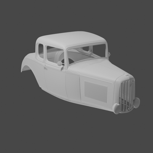 🚙 1932 Ford Coupe RC Body Shell (1:10 Scale)・ STL File for 3D