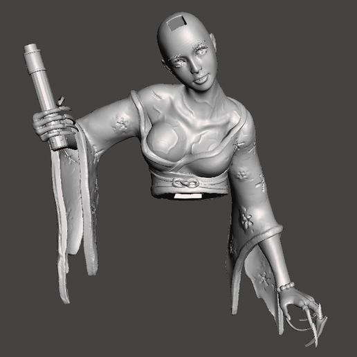 🎨 Arte de fã de Hisako killer instinct・Arquivo OBJ para ・Cults