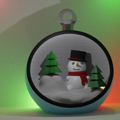 render.png Snowman Christmas Ball